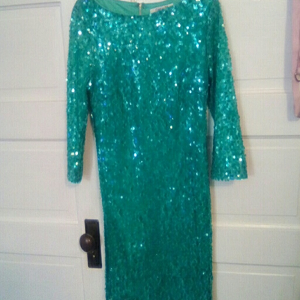 Beautiful Turquoise Mermaid Sparkly Dress